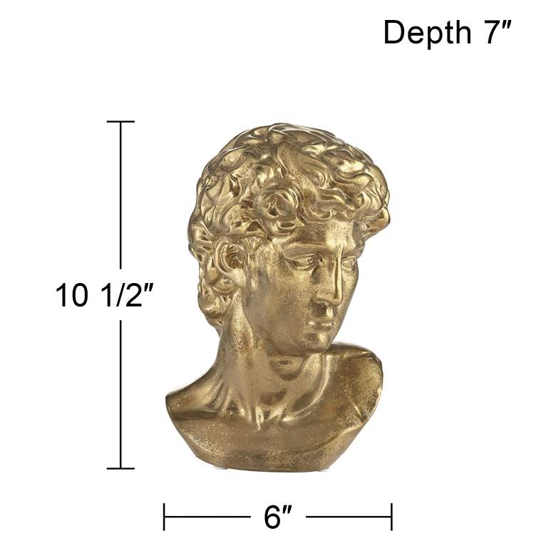 Image 7 People Bust 10 1/2" High Shiny Gold Decorative Figurine more views