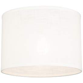 Image3 of Peoria White Set of 2 Drum Lamp Shades 14x14x10 (Spider) more views