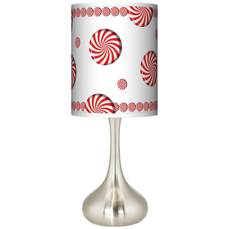 Image 1 Peppermint Pinwheels Giclee Droplet Table Lamp