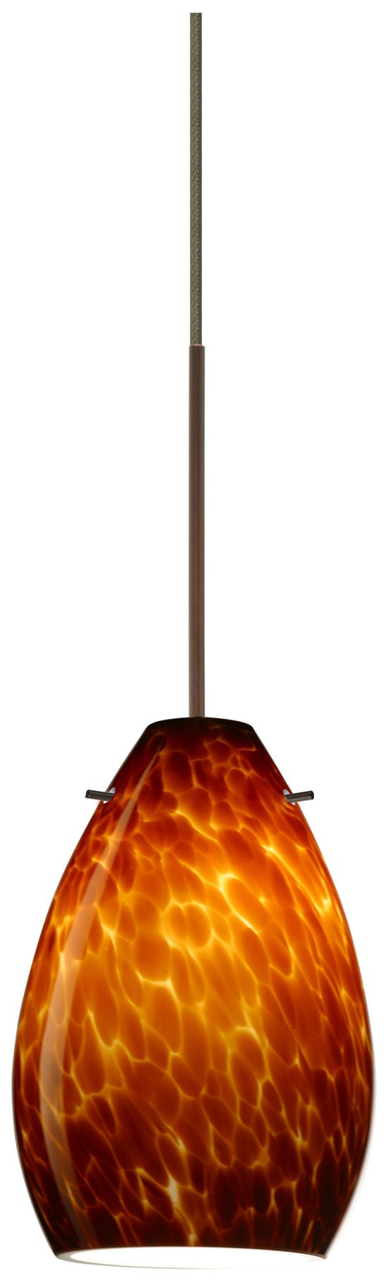 Pera 6 1/2" High Amber Cloud/Bronze LED Mini Pendant