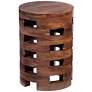 1_Perazza 14" Wide Brown Mango Acacia Wood Accent Table