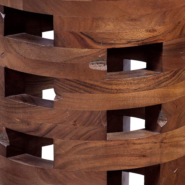 Image 2 Perazza 14" Wide Brown Mango Acacia Wood Accent Table more views