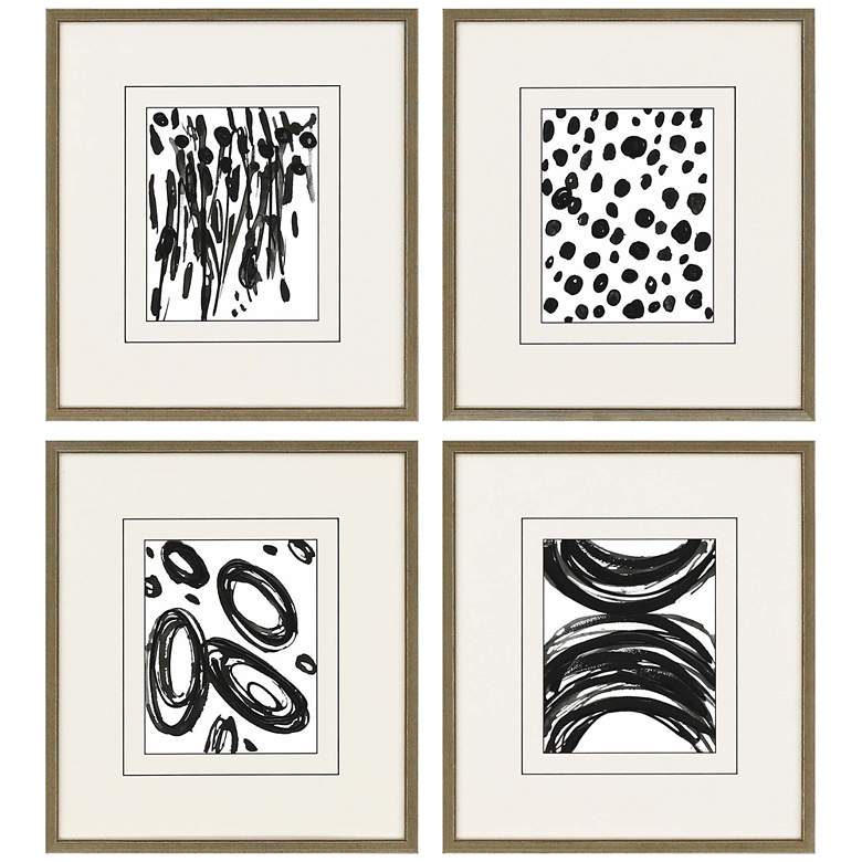 Image 2 Perception 19" High 4-Piece Framed Exclusive Wall Art Set