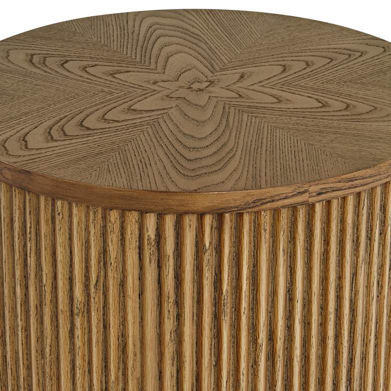 Image 4 Perch 17 3/4" Wide Natural Wood Round Side Table more views