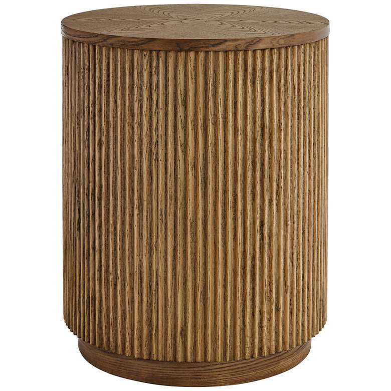 Image 5 Perch 17 3/4 inch Wide Natural Wood Round Side Table more views
