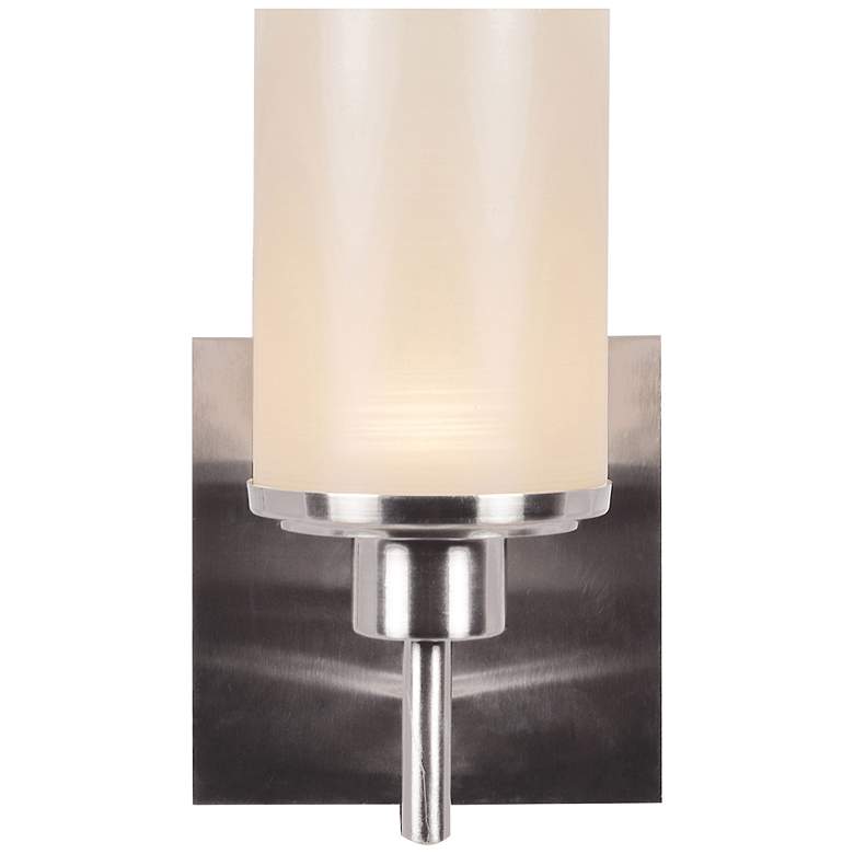Image 1 Perch 9 1/4" High Brushed Steel LED Wall Sconce