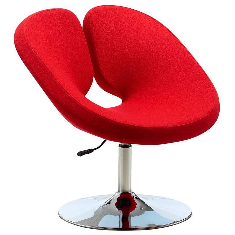 Image 1 Perch Adjustable Chair in Red and Polished Chrome