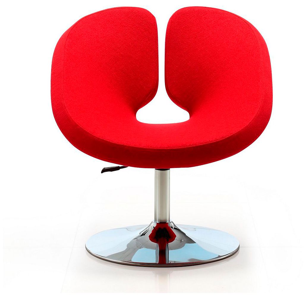 Image 4 Perch Adjustable Chair in Red and Polished Chrome more views