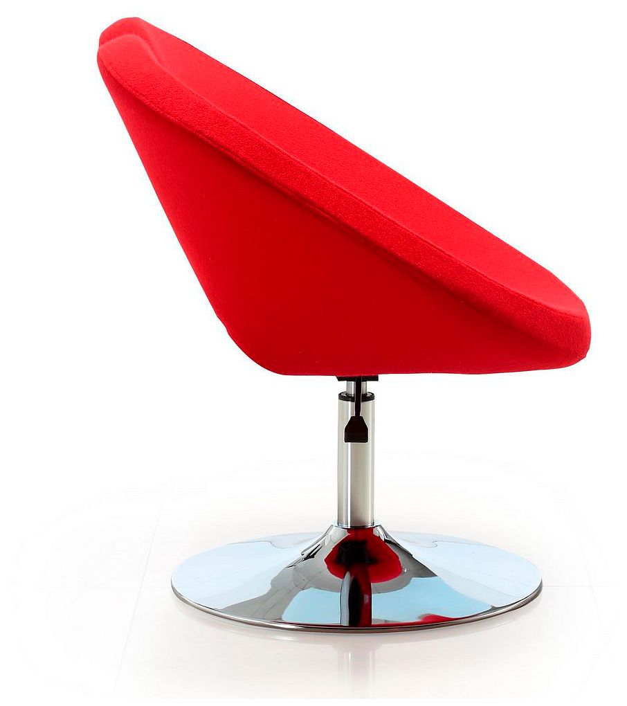 Image 5 Perch Adjustable Chair in Red and Polished Chrome more views