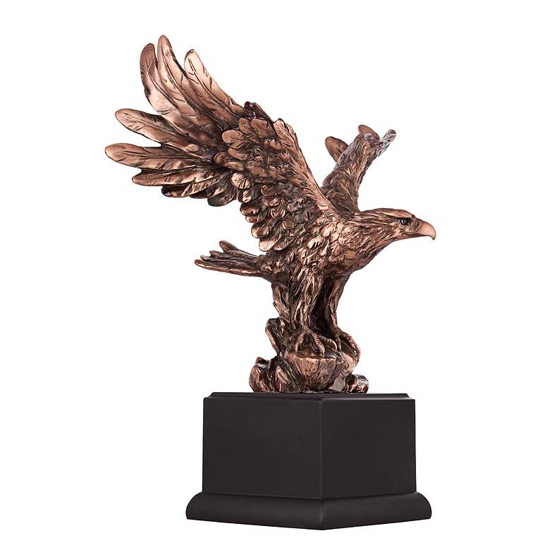 Image 2 Perched American Eagle 11 1/2 inch High Table Sculpture
