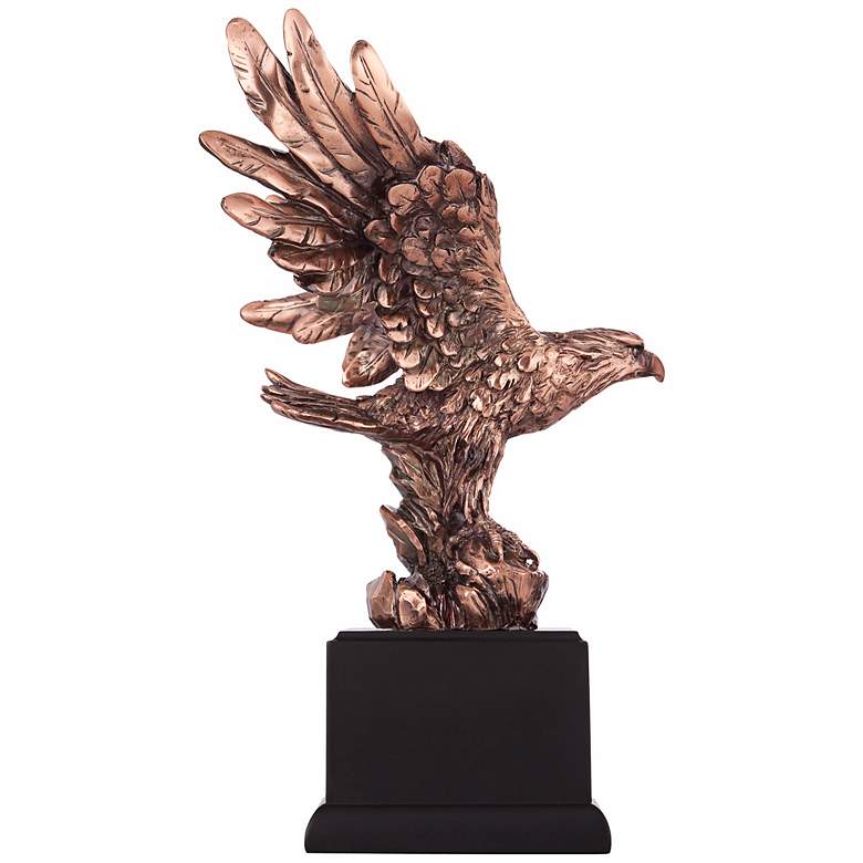 Image 4 Perched American Eagle 11 1/2 inch High Table Sculpture more views