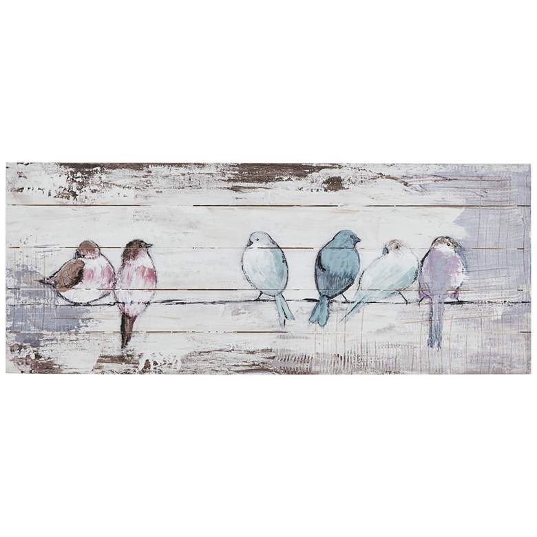 Image 2 Perched Birds 30" Wide Wood Wall Art
