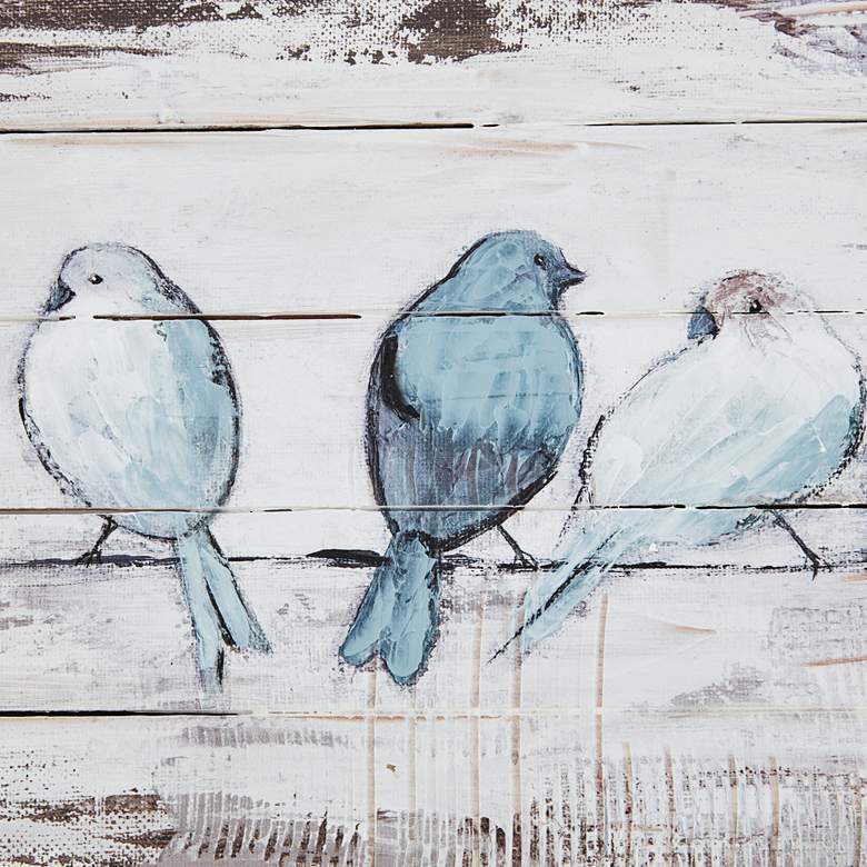 Image 6 Perched Birds 30 inch Wide Wood Wall Art more views