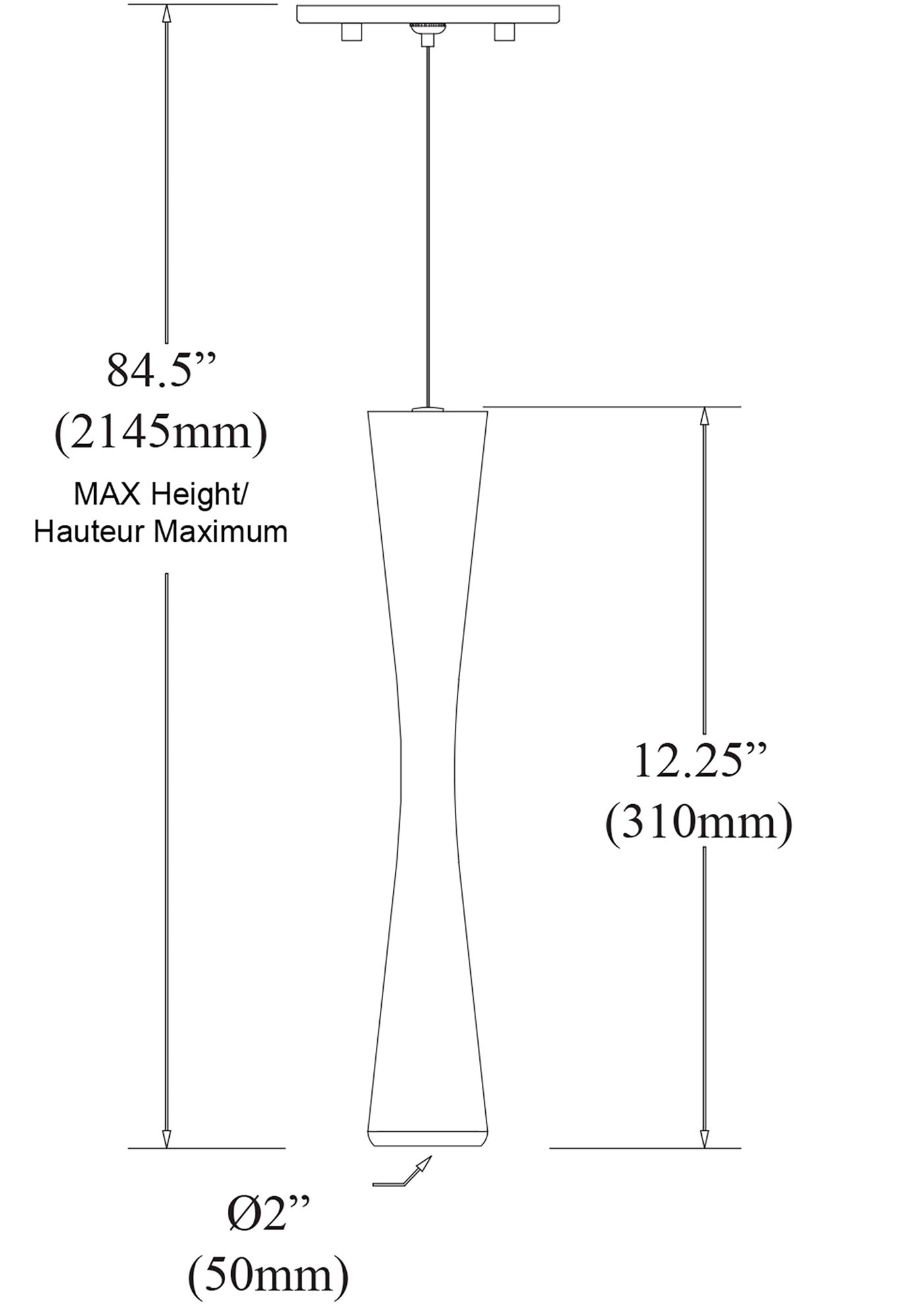 Image 3 Percita 2" Wide Satin Chrome 5W LED Pendant more views