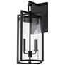 Percy 18 1/4" High Textured Black Outdoor Wall Light