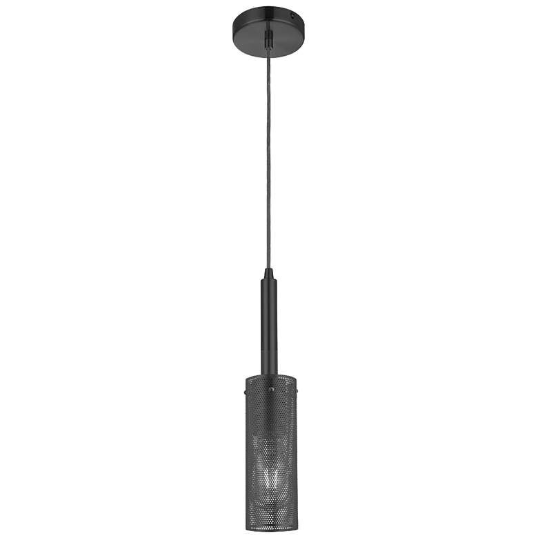 Image 1 Percy 3" Wide Matte Black Finish Pendant