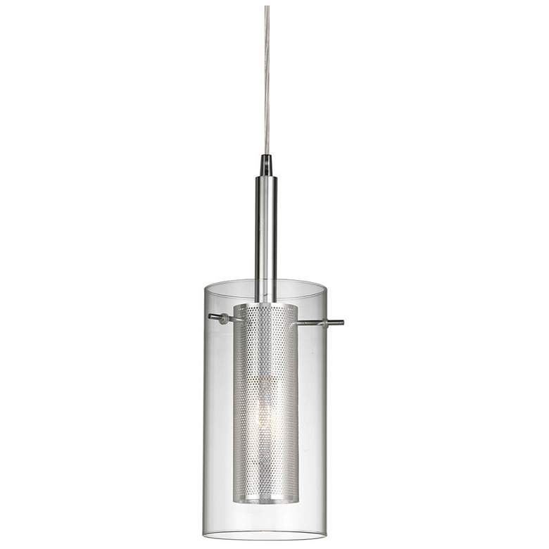 Image 1 Percy 5.5" Wide Polished Chrome Pendant