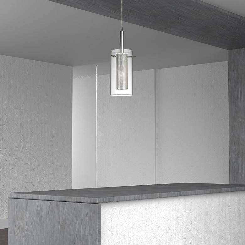 Image 2 Percy 5.5" Wide Polished Chrome Pendant more views