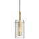 Percy 5 1/2" Wide Aged Brass Cylinder Mini Pendant
