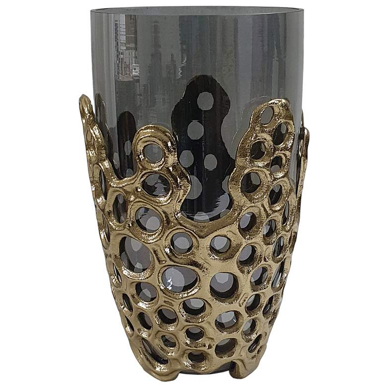 Image 1 Percy Black & Gold Vase