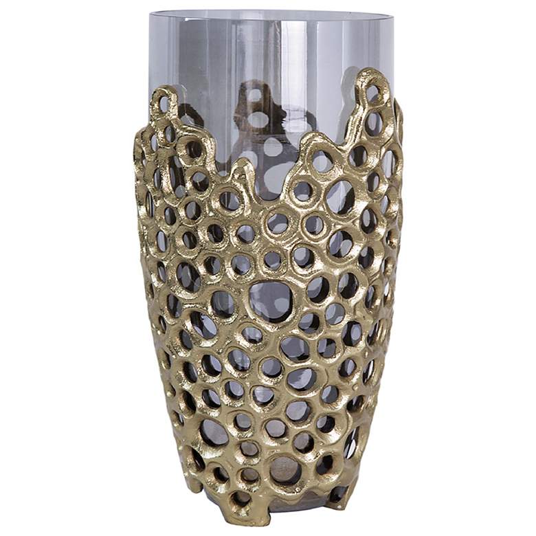 Image 1 Percy Black & Gold Vase