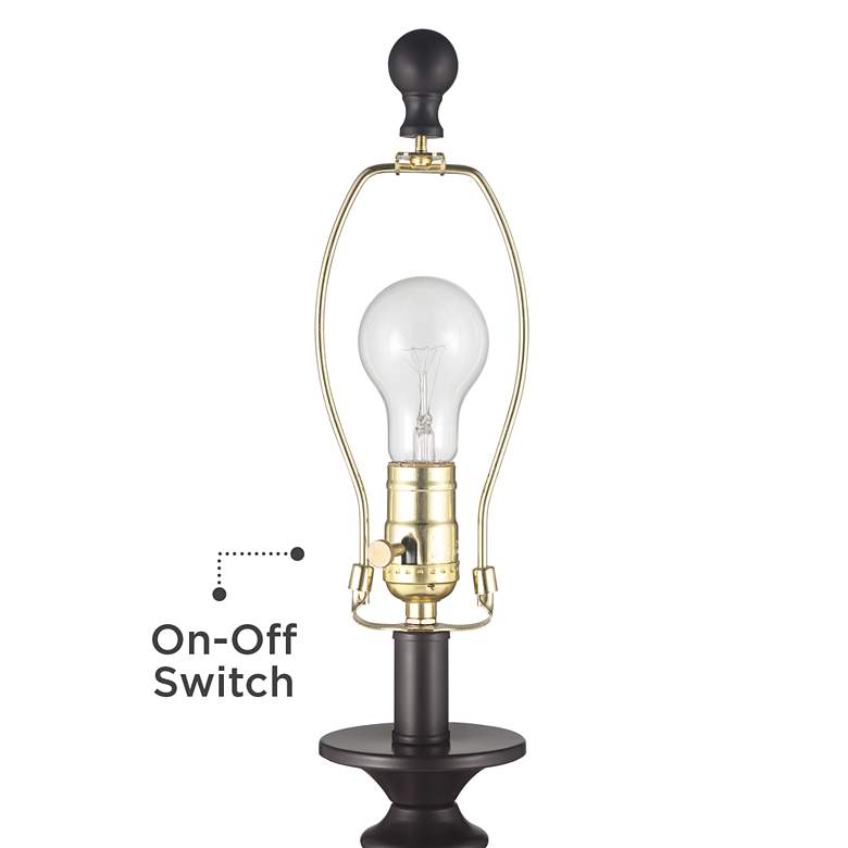 Image 3 Percy Bronze Metal Table Lamps With 7" Round Risers more views