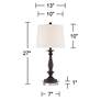 5_Percy Bronze Metal Table Lamps With 7" Round Risers more views
