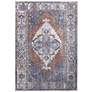Percy Medallion Indoor Blue Area Rug 39AIF 5'-3" x 7'-6"