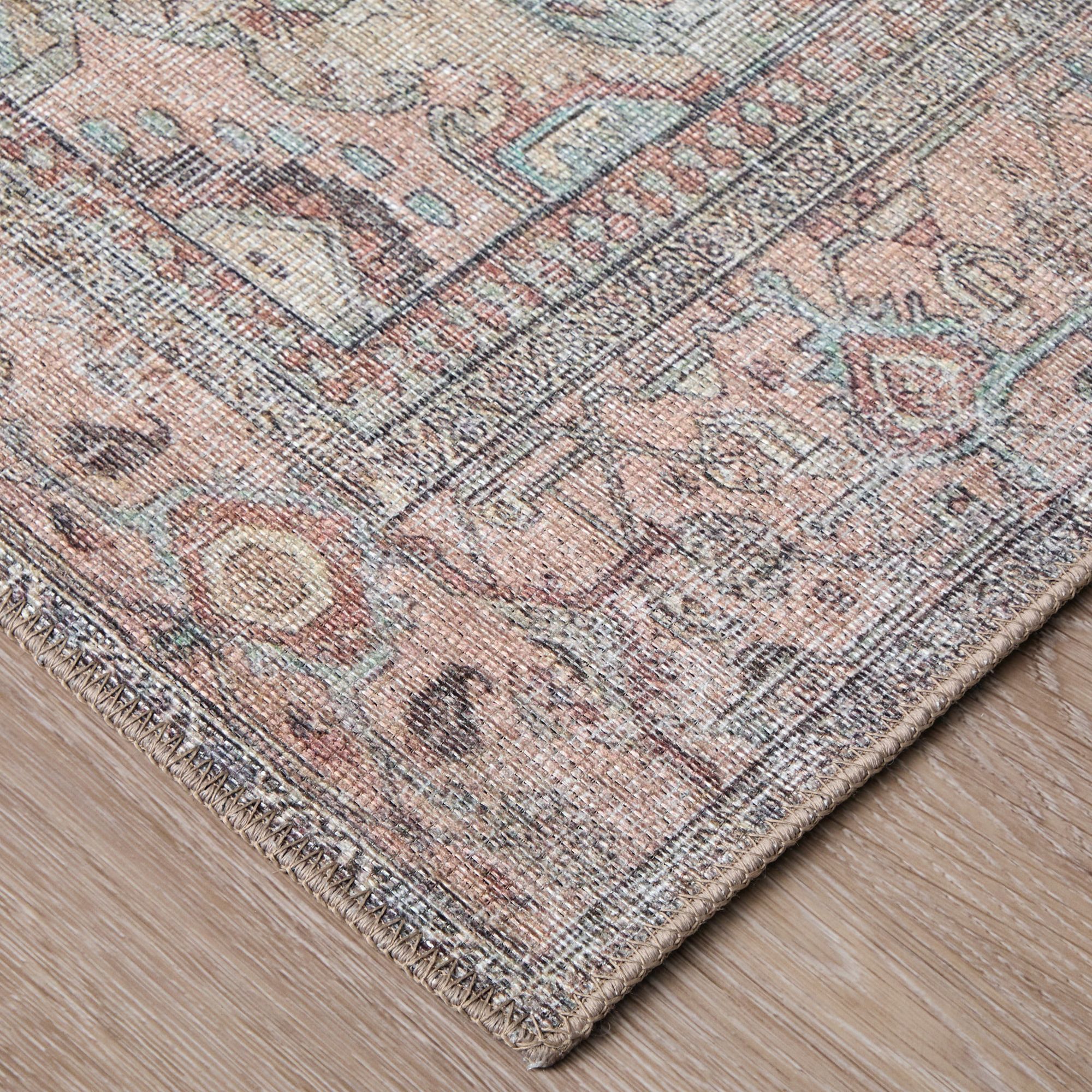 Image 4 Percy Medallion Indoor Orange Area Rug 39ALF 5'-3" x 7'-6" more views