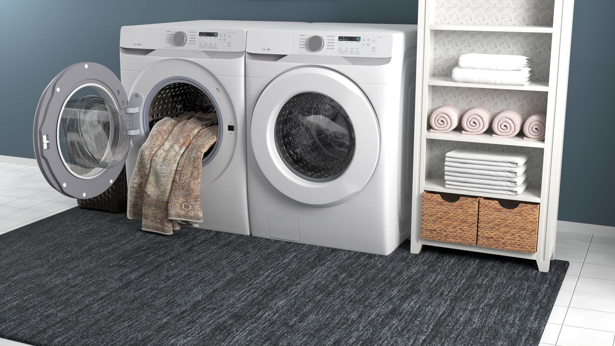 Percy Medallion Indoor Orange Area Rug 39ALF 5'-3" x 7'-6"