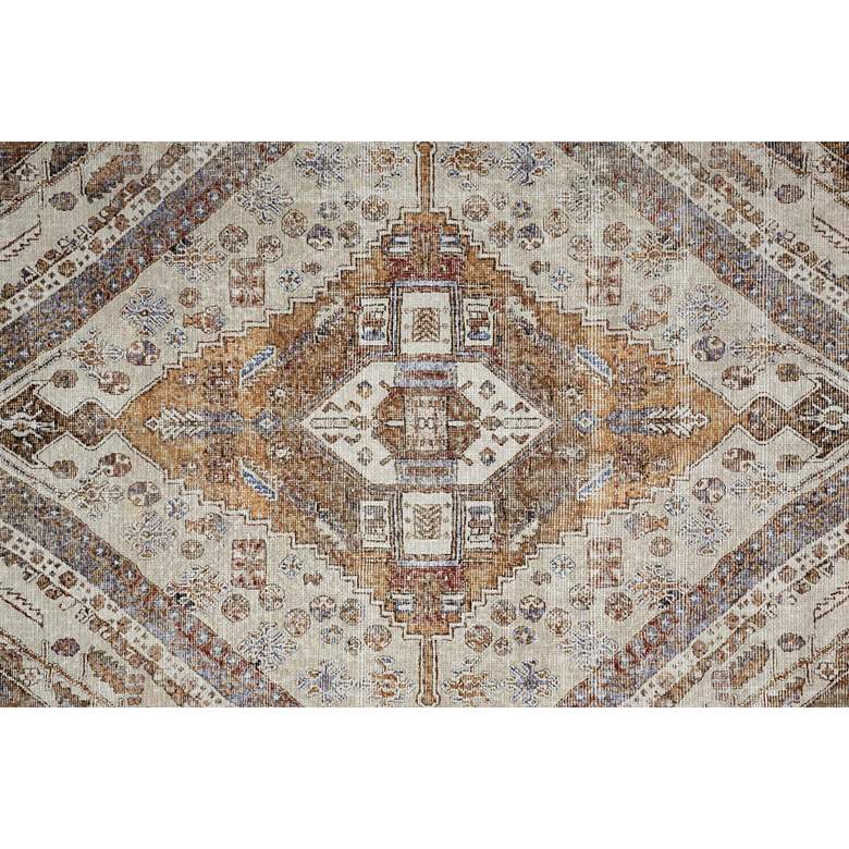 Image 5 Percy PRC39AN 5&#39;3 inchx7&#39;6 inch Rust and Blue Medallion Area Rug more views