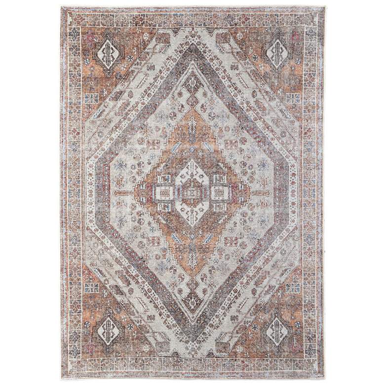 Image 1 Percy Transitional Medallion Soft Indoor Ivory Area Rug 39ANF