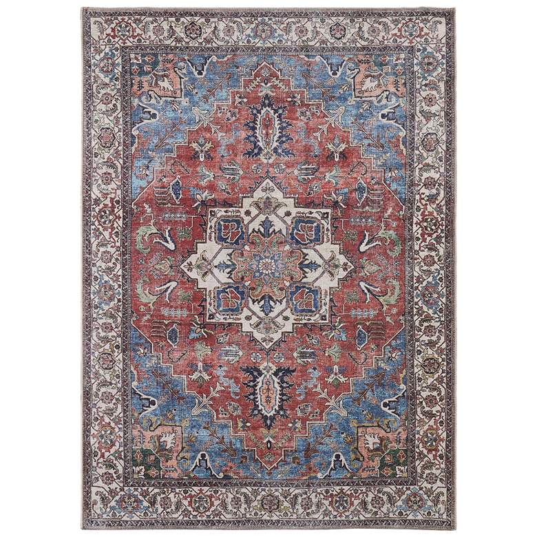 Image 1 Percy Transitional Medallion Soft Indoor Red Area Rug 39AHF