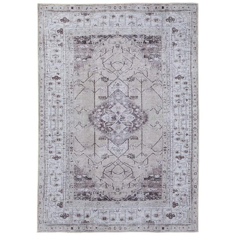 Image 1 Percy Transitional Medallion Soft Indoor Tan Area Rug 39PAF