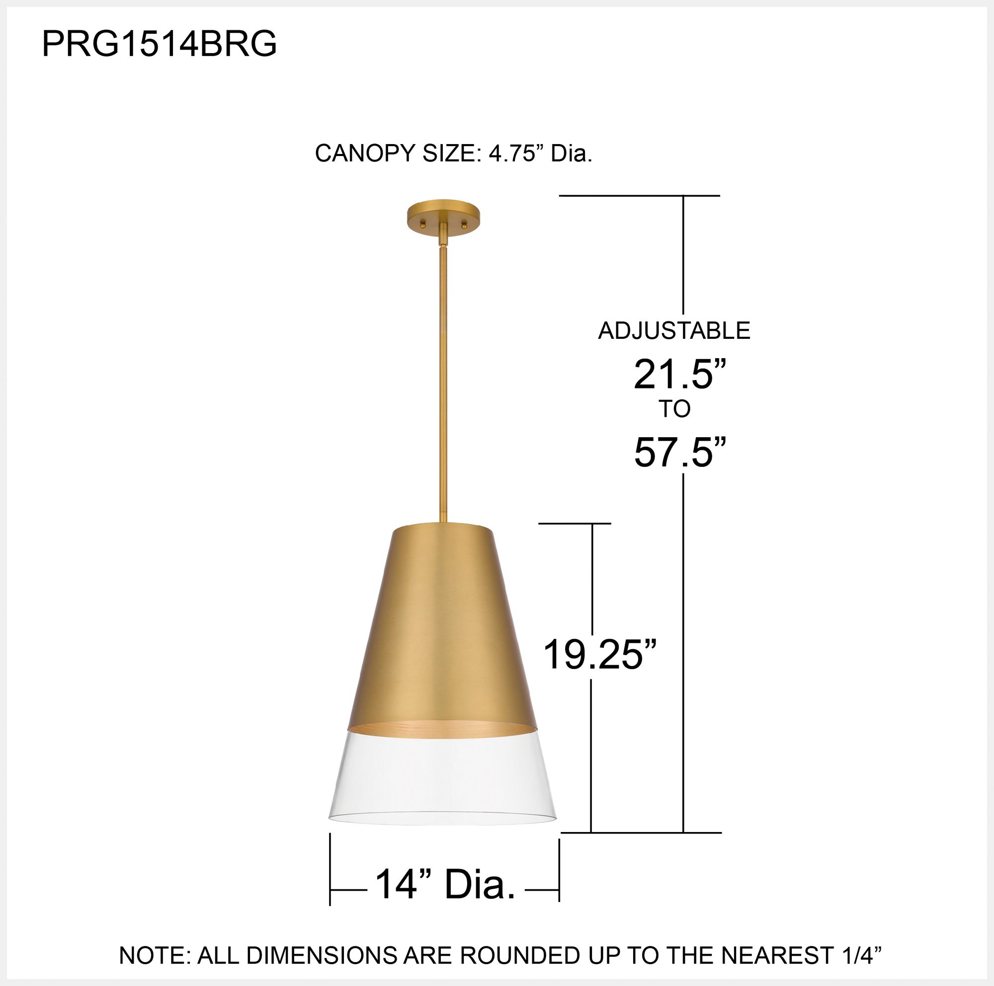 Peregrine 1-Light Brushed Gold Mini Pendant