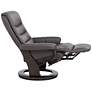 Peregrine Charcoal Faux Leather Flip Up Swivel Recliner