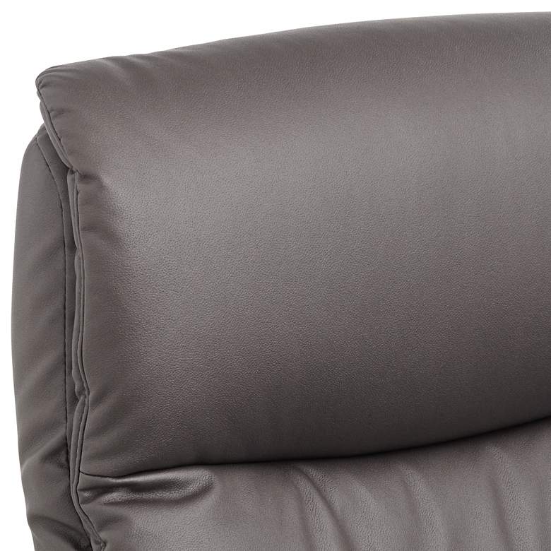 Image 4 Peregrine Charcoal Faux Leather Flip Up Swivel Recliners Set of 2 more views