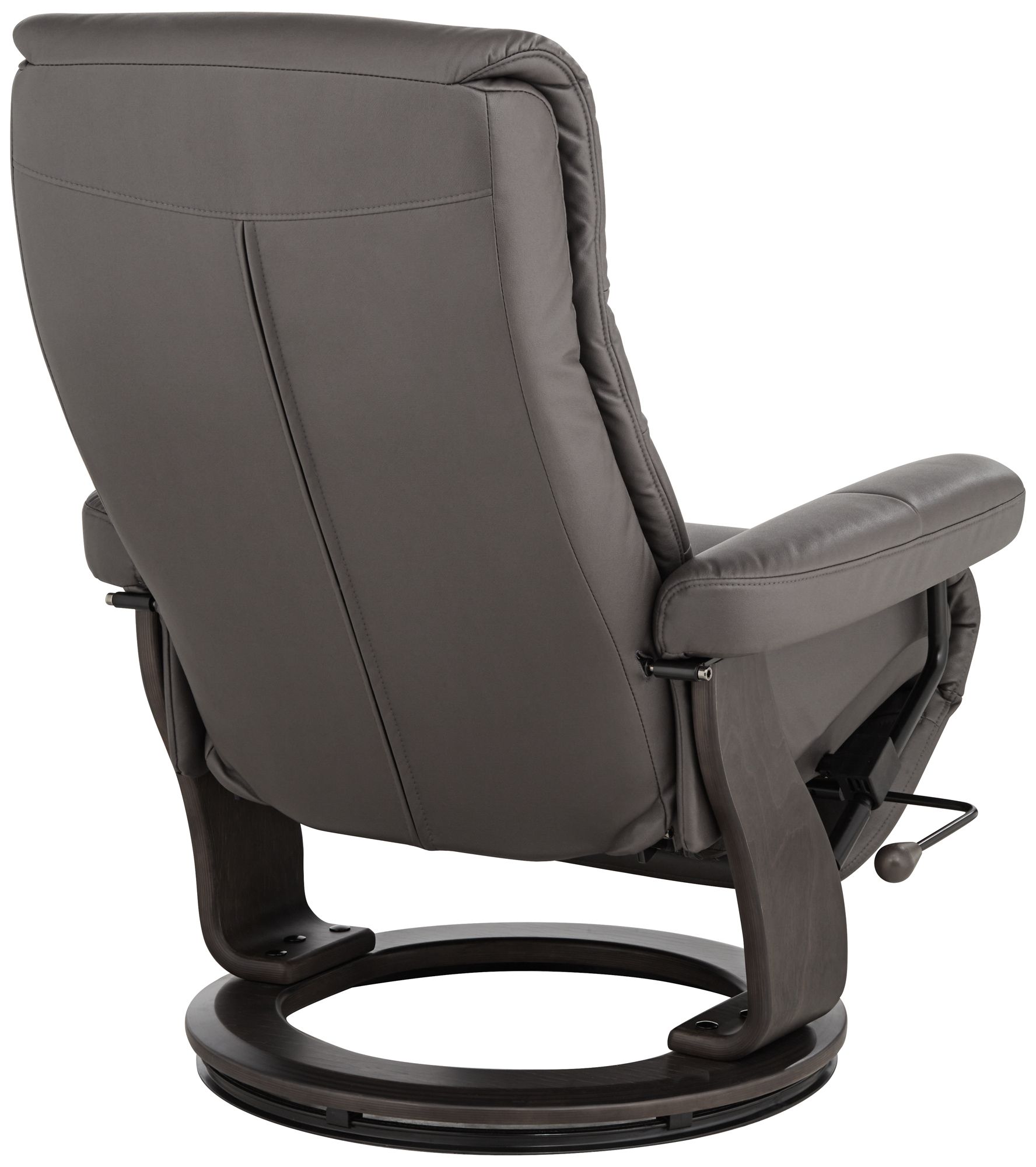 Peregrine Charcoal Faux Leather Flip Up Swivel Recliners Set of 2 in scene