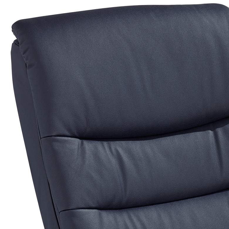 Image 3 Peregrine Midnight Blue Faux Leather Adjustable Swivel Recliner more views
