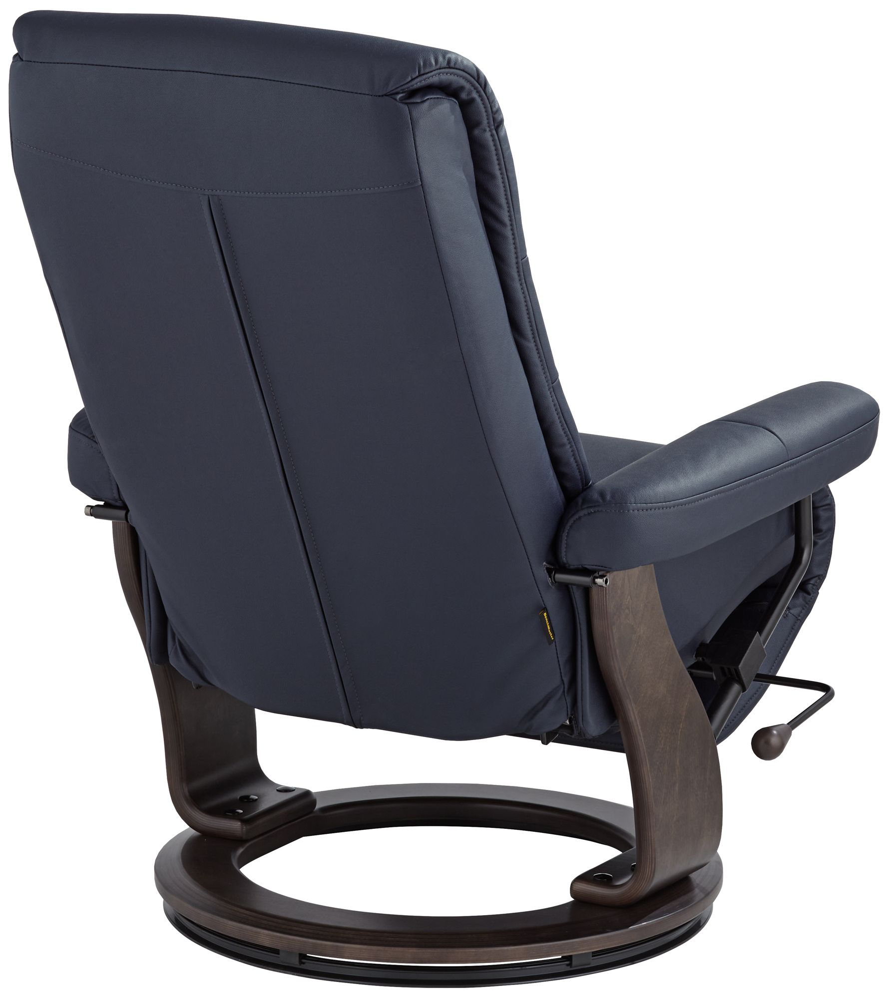 Peregrine Midnight Blue Faux Leather Adjustable Swivel Recliner