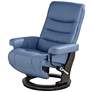 Peregrine Ocean Faux Leather Adjustable Swivel Recliner