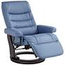 Peregrine Ocean Faux Leather Adjustable Swivel Recliner