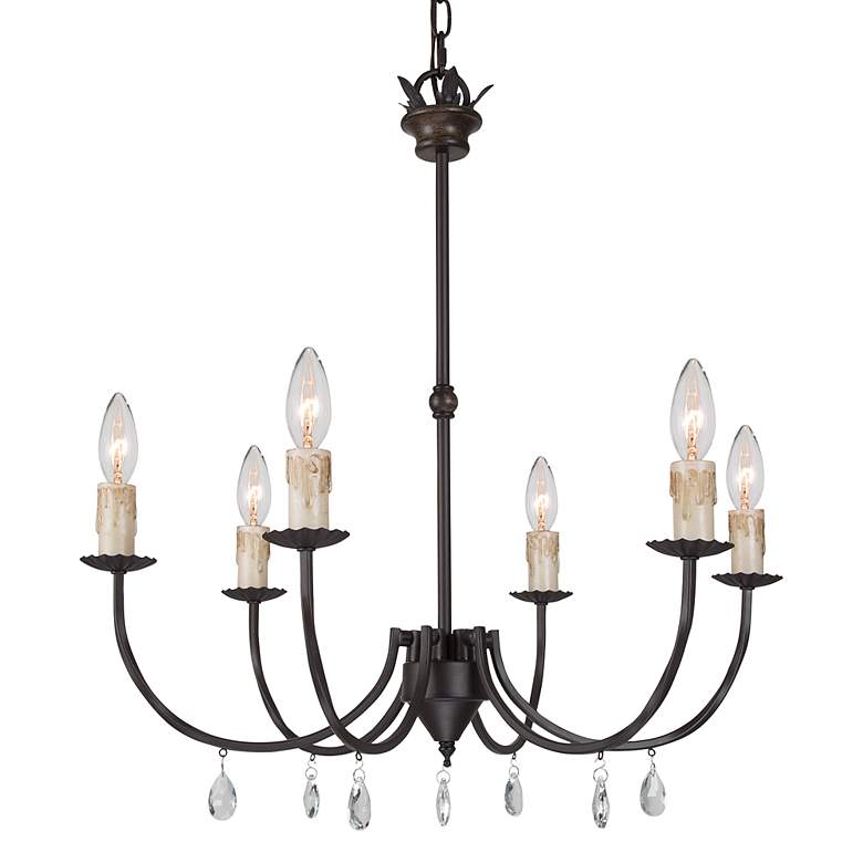 Image 2 Peresalem 22 1/2" Wide Oil-Rubbed Bronze 6-Light Chandelier