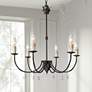 1_Peresalem 22 1/2" Wide Oil-Rubbed Bronze 6-Light Chandelier