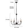 7_Peresalem 22 1/2" Wide Oil-Rubbed Bronze 6-Light Chandelier more views