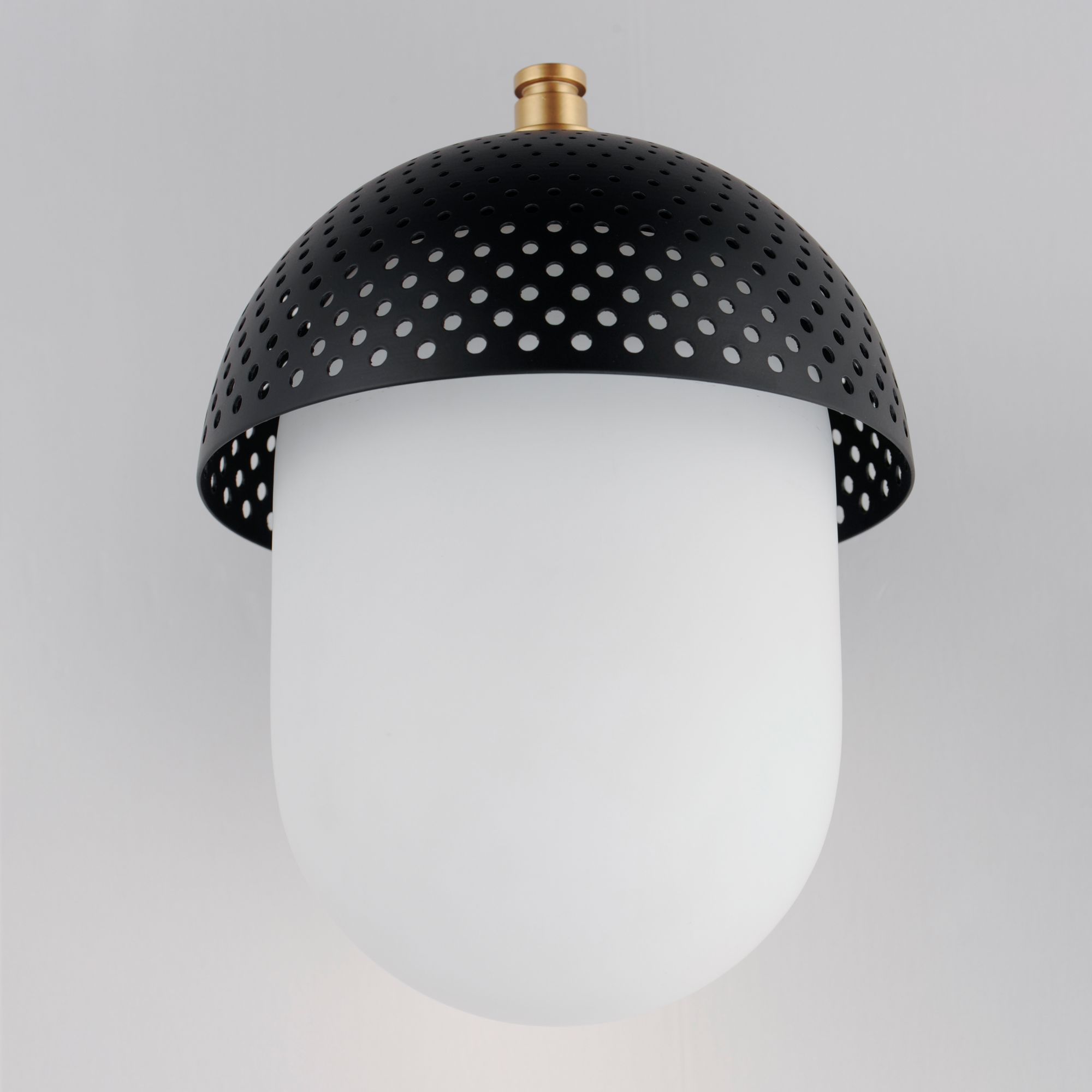 Image 6 Perf 1-Light Outdoor Wall Sconce Black / Gold more views