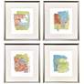 1_Perfect Day 19"W x 21"H Contemporary Framed Art Set of 4