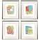 Perfect Day 19"W x 21"H Contemporary Framed Art Set of 4