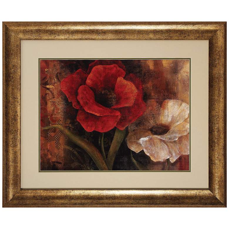 Image 1 Perfect Pair I Framed 35 inch Wide Flower Wall Art Print