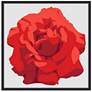 Perfect Rose Red 37" Square Black Frame Giclee Wall Art